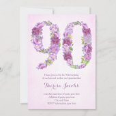 paarse 90e verjaardag uitnodigingen, Kaarten van d (Voorkant)