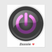 Paarse aan/uit-Sticker – Cool & Modern Style Sticker (Vel)