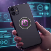 Paarse aan/uit-Sticker – Cool & Modern Style Sticker