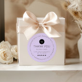 Paarse aangepaste dank u Sticker met Logo