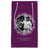 Paarse Aangepaste Fancy Zwervels Foto Lijst Klein Cadeauzakje (Voorkant)