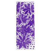 Paarse aangepaste Floral Gift Bag Wijn Cadeautas (Achterkant)