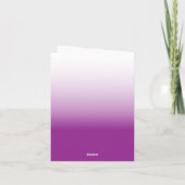 Paarse aangepaste foto Afstuderen met bericht Bedankkaart (Achterkant)