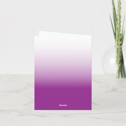 Paarse aangepaste foto Afstuderen met bericht Bedankkaart (Achterkant)