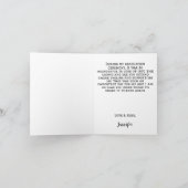 Paarse aangepaste foto Afstuderen met bericht Bedankkaart (Binnen)