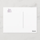 Paarse aangepaste foto bruiloft dank u Briefkaarte Briefkaart (Achterkant)