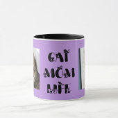 Paarse aangepaste foto kat mam leven Moederdag Mok (Midden)