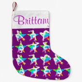 PAARSE AANGEPASTE GEPERSONALISEERDE GYMNASTIEK KOU KLEINE KERSTSOK (Voorkant)