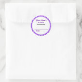 Paarse Aangepaste Jar Labels Ronde Sticker Aangepa (Tas)