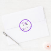Paarse Aangepaste Jar Labels Ronde Sticker Aangepa (Envelop)