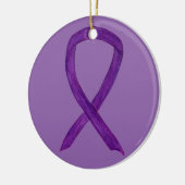 Paarse aangepaste kunstversieringen voor bewustwor keramisch ornament (Links)