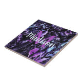 Paarse Aangepaste Marmer Cadeaunaam Persoonlijk Tegeltje (Zijkant)