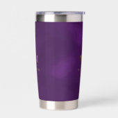 Paarse aangepaste monogram initialen naam geïsoleerde drinkbeker (Links)