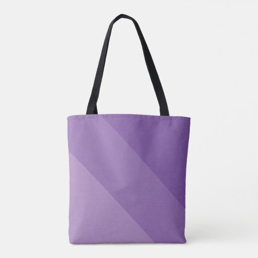 Paarse aangepaste monogram tote bag (Achterkant)