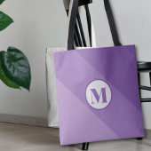 Paarse aangepaste monogram tote bag