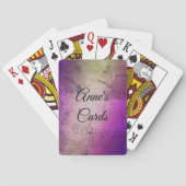 Paarse aangepaste naam pokerkaarten (Achterkant)