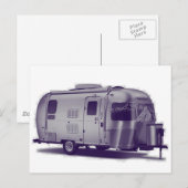 Paarse aanhangwagen briefkaart (Voorkant / Achterkant)
