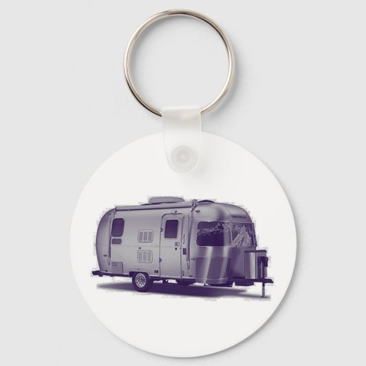 Paarse aanhangwagen sleutelhanger (Voorkant)