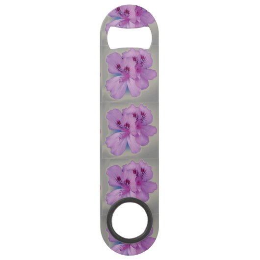 Paarse aanjager op Silver Grey Speed Bottle Opener Speed Flessenopener (Voorkant)