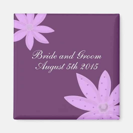 Paarse aanjager Sla de datum op Magneet (Voorkant)