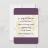 Paarse aankondiging van de belangrijkste verhuizin (Achterkant)