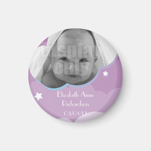 Paarse aanpasbare baby magneet (Voorkant)