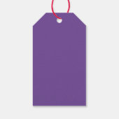 Paarse aanpasbare bruidsdouchelabels met touw cadeaulabel (Achterkant)