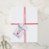 Paarse aanpasbare bruidsdouchelabels met touw cadeaulabel (Met Touw)