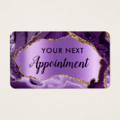 Paarse aanstellingskaart voor Agate Visitekaartje (Voorkant)