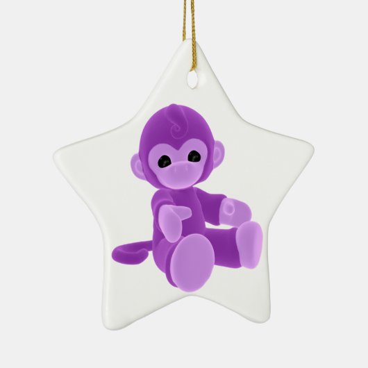 Paarse aap keramisch ornament (Rechts)