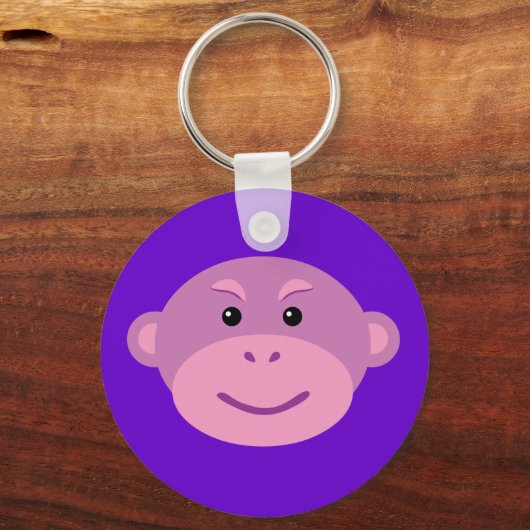 Paarse aap sleutelhanger (Voorkant)