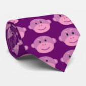 Paarse aap stropdas (Opgerold)