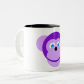 paarse aap tweekleurige koffiemok (Voorkant links)