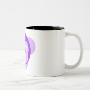 paarse aap tweekleurige koffiemok
