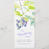 Paarse aardappel Creeper Art Wedding Diner Menu (Voorkant)