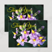 Paarse Aardappelbloem Bedankkaartje Bedankkaart (Voorkant / Achterkant)