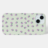 Paarse Aardbeien Patroon Case-Mate iPhone Case (Achterkant (horizontaal))