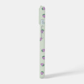 Paarse Aardbeien Patroon iPhone 15 Case (Linkerkant)
