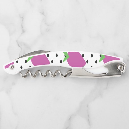 Paarse aardbeienboomgaard (Black Seeds Fruit Patte Kurkentrekker (Achterkant)