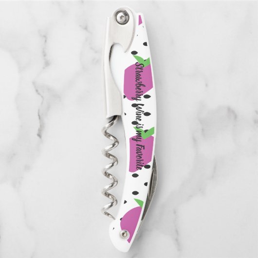 Paarse aardbeienboomgaard (Black Seeds Fruit Patte Kurkentrekker (Voorkant)