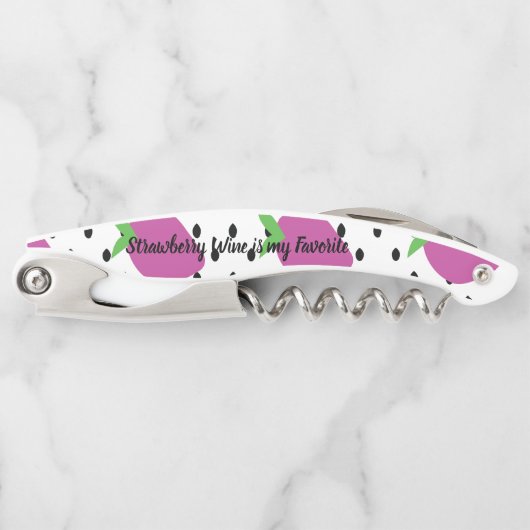 Paarse aardbeienboomgaard (Black Seeds Fruit Patte Kurkentrekker (Voorkant)