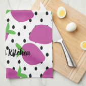 Paarse aardbeienboomgaard (Black Seeds Fruit Patte Theedoek (Quarter Fold)