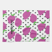 Paarse aardbeienboomgaard (Black Seeds Fruit Patte Theedoek (Horizontaal)