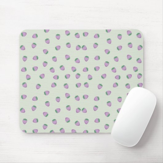 Paarse aardbeienpatroon muismat (Met muis)