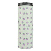 Paarse aardbeienpatroon thermosbeker (Achterkant)