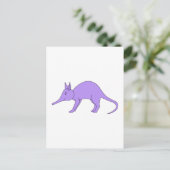 Paarse Aardvark Briefkaart (Staand voorkant)