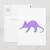 Paarse Aardvark Briefkaart (Voorkant / Achterkant)