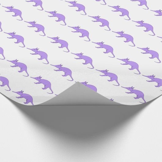 Paarse Aardvark Cadeaupapier (Hoek)