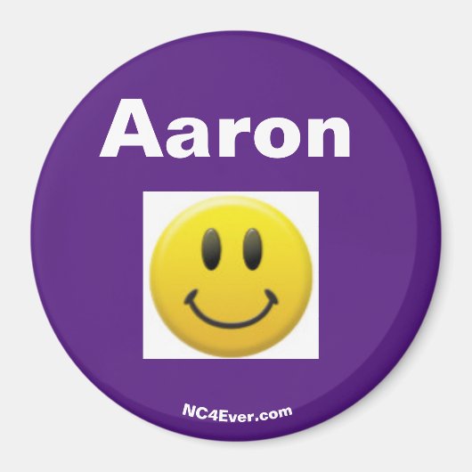 Paarse Aaron Smile magnet (Voorkant)