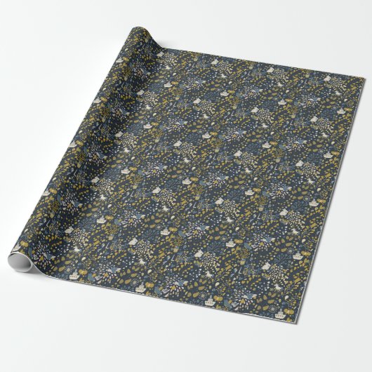Paarse abstract cadeaupapier (Uitgerold)